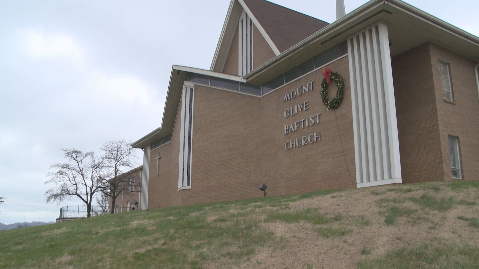 Historic Mount Olive Baptist Church in Knoxville facing